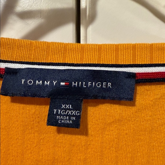 EUC TOMMY HILFIGER Sportswear XXL Henley Ribbed Top V-Neck 3-Button 3/4 Sleeve - Picture 4 of 10